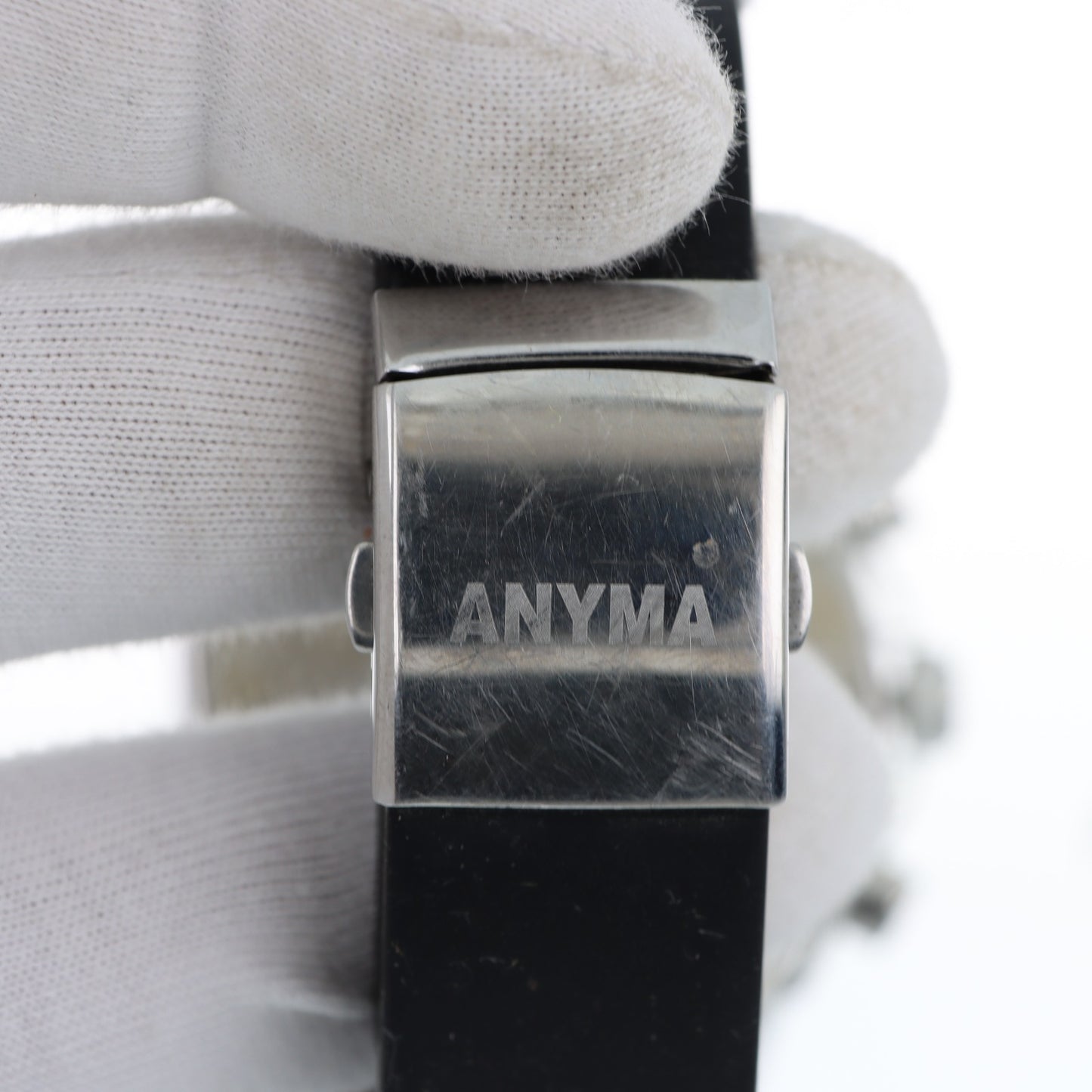 Anyma – Orologio Cronografo Cassa Trasparente Stile Royal Oak Quadrante Nero con Data
