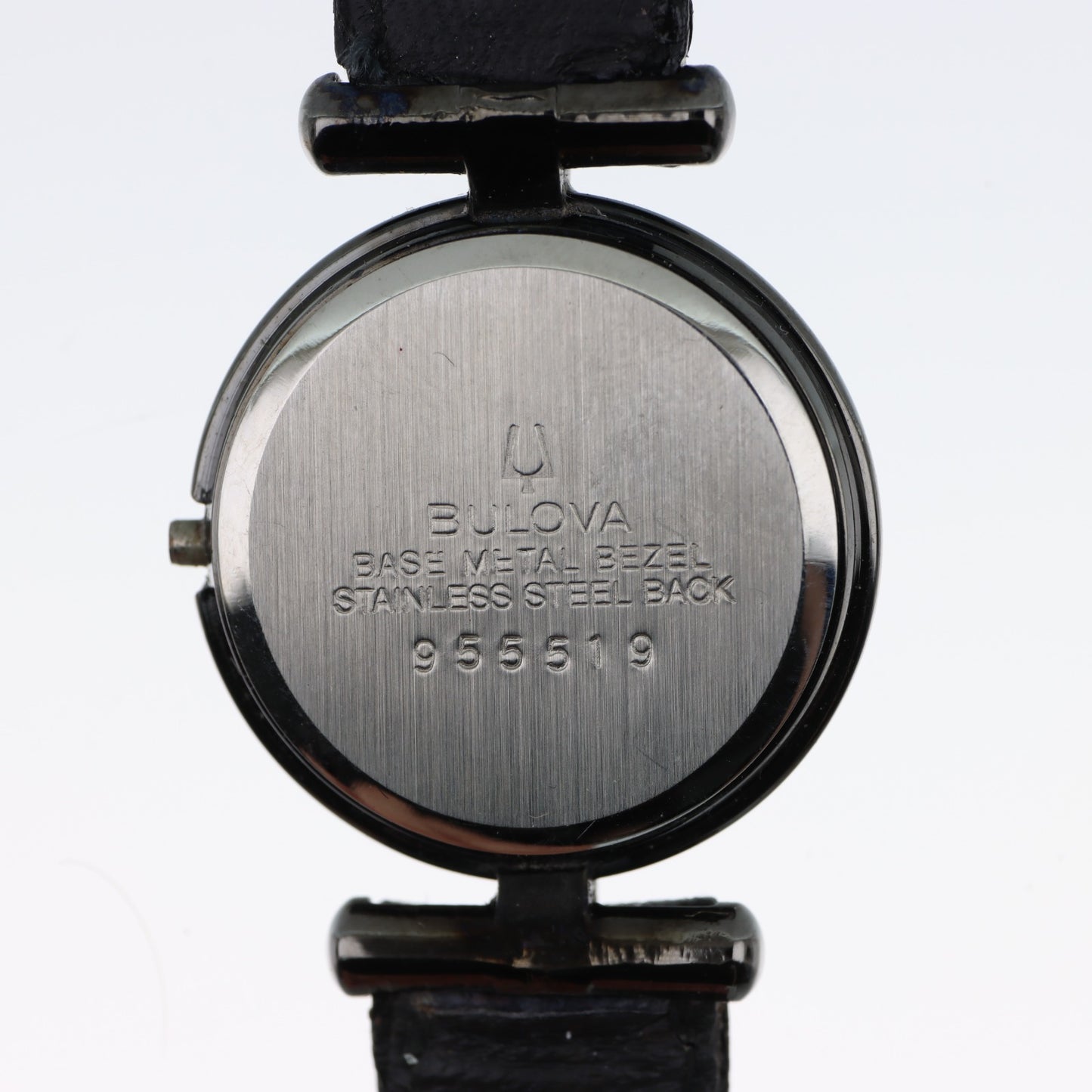 Bulova 955519 — Cassa Vuota Base Metal con Cinturino Pelle Nera