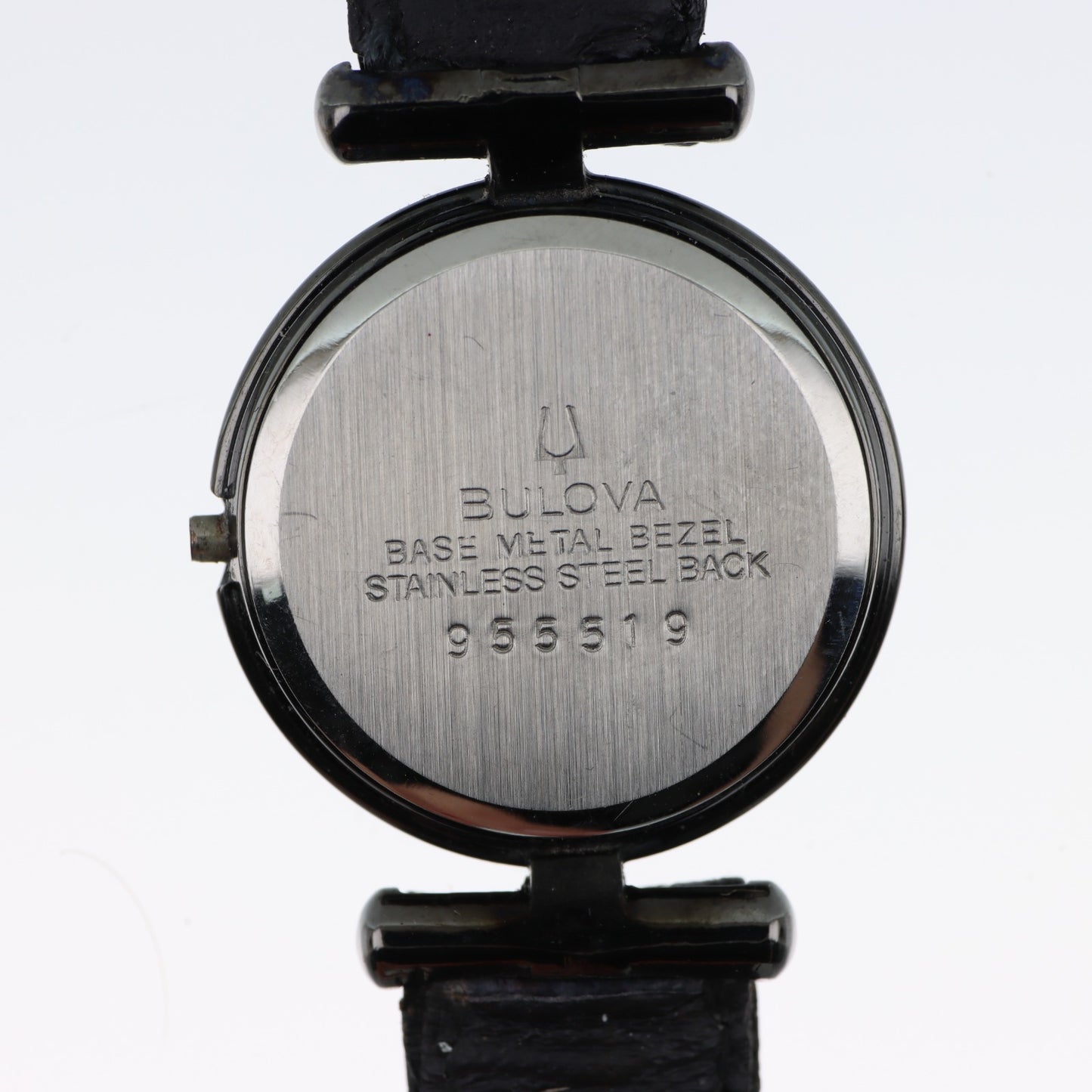 Bulova 955519 — Cassa Vuota Base Metal con Cinturino Pelle Nera