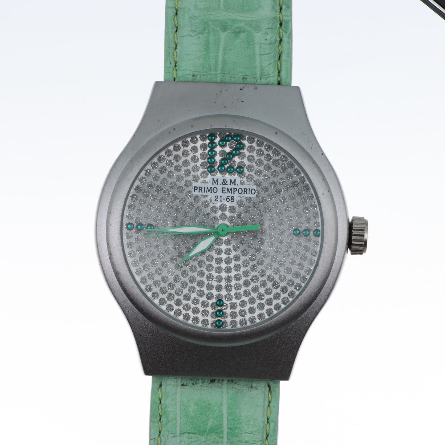 M.&M. Primo Emporio 21-68 – Orologio Donna Pavé Cristalli Verde Menta