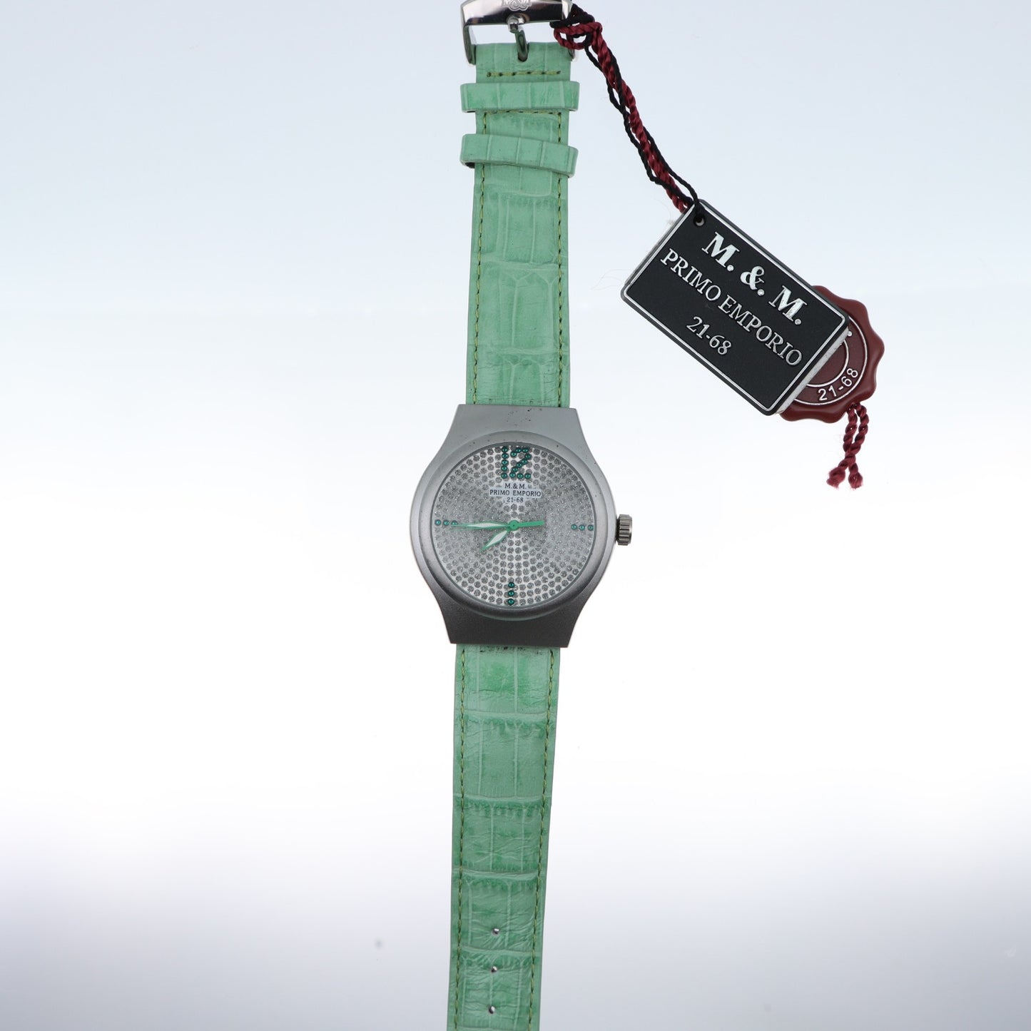 M.&M. Primo Emporio 21-68 – Orologio Donna Pavé Cristalli Verde Menta