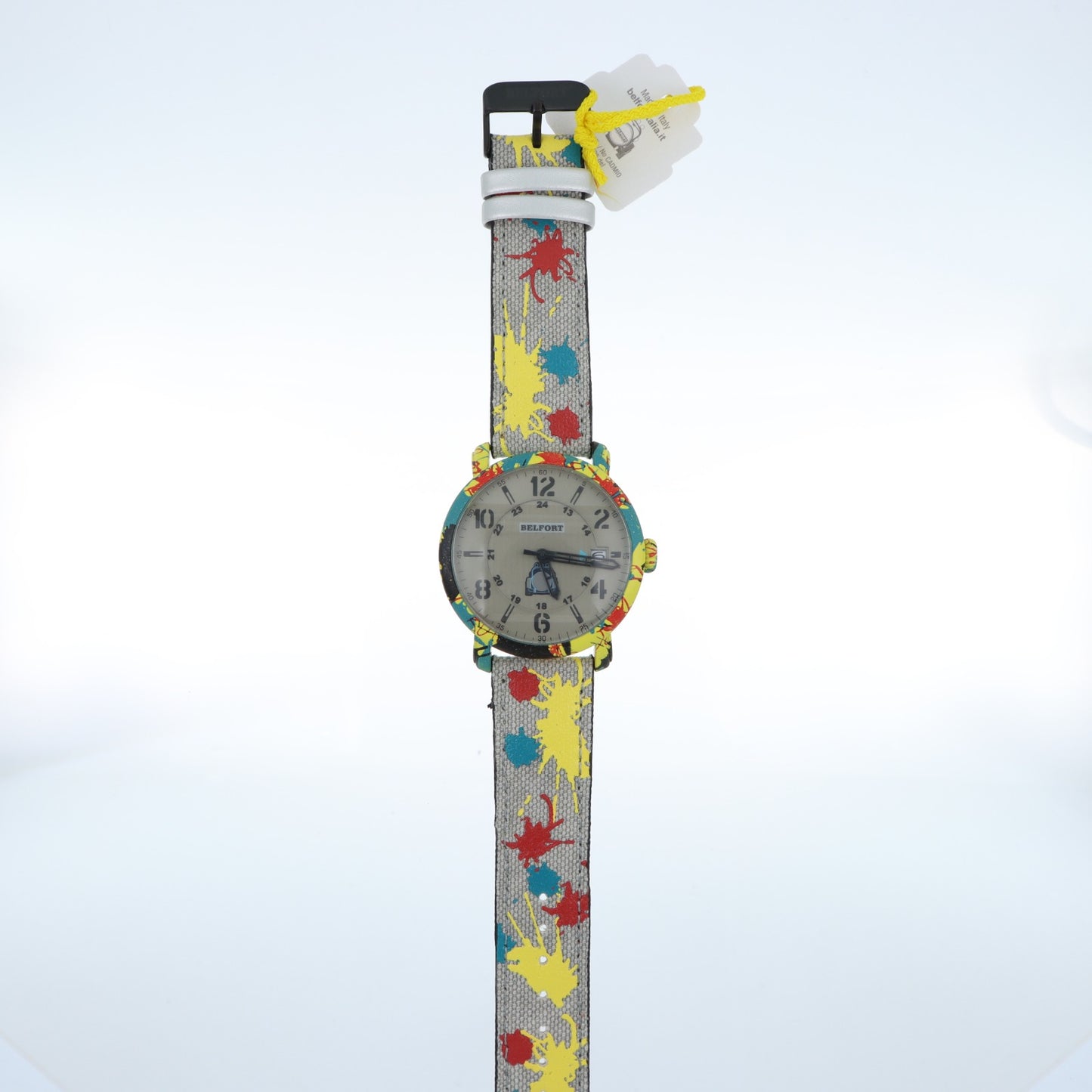 Belfort Art Edition – Orologio Uomo GMT Quadrante Sabbia con Cinturino Canvas Grigio Street Art