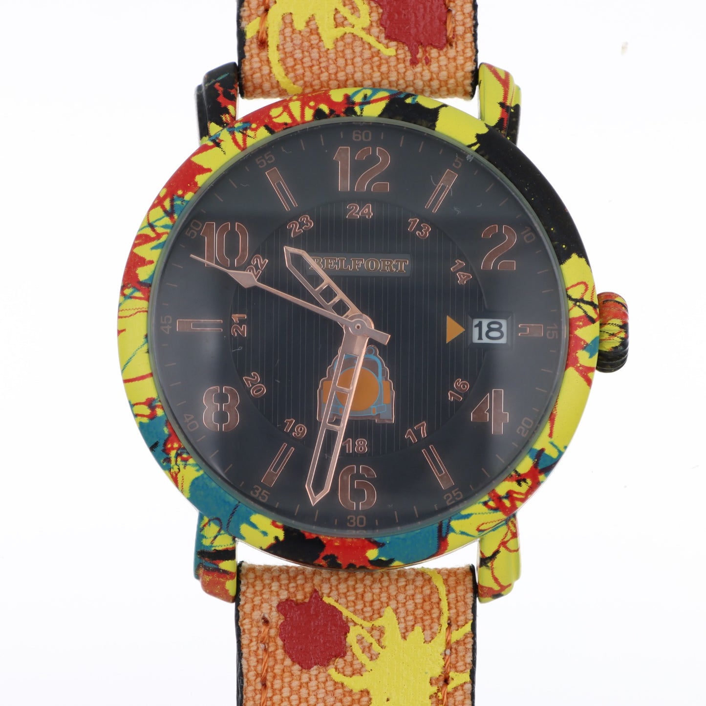 Belfort Art Edition – Orologio Uomo GMT con Cinturino Multicolor Street Art