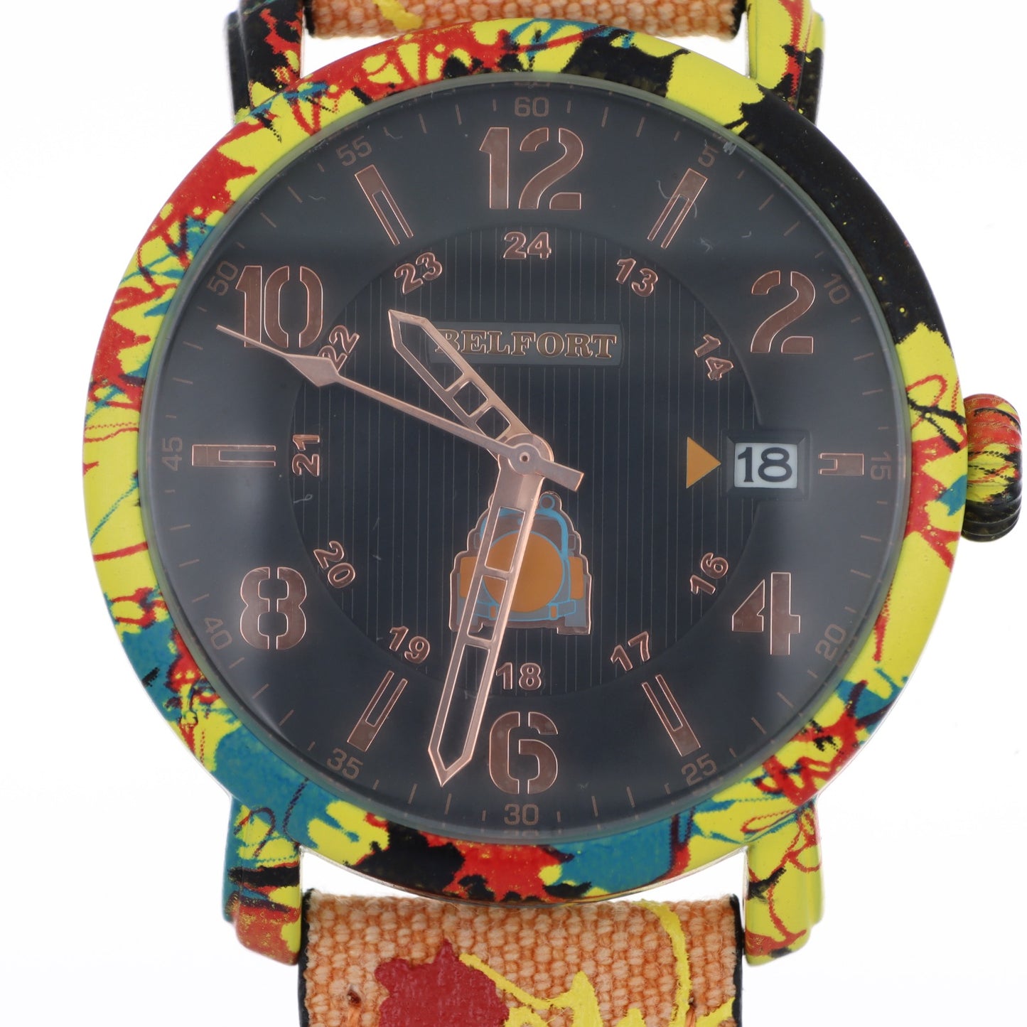 Belfort Art Edition – Orologio Uomo GMT con Cinturino Multicolor Street Art