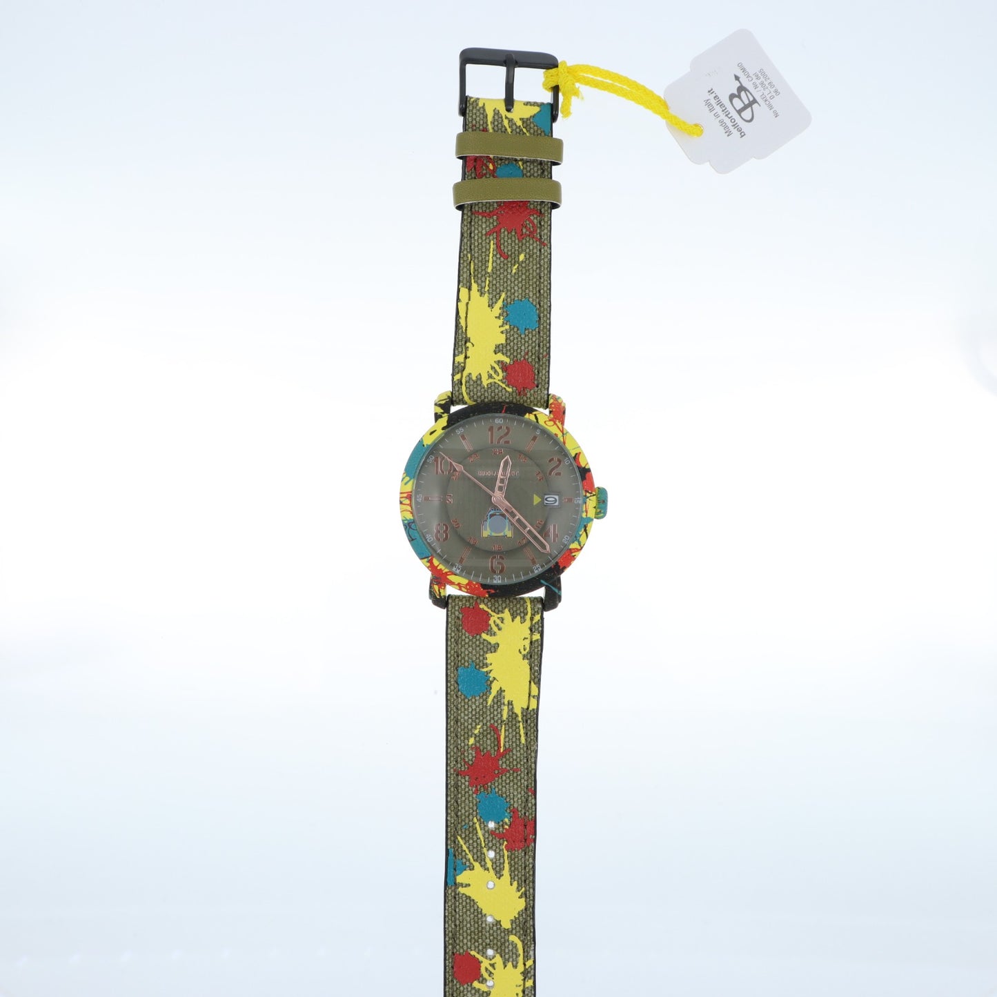 Belfort Art Edition – Orologio Uomo GMT Verde Militare con Cinturino Canvas Street Art