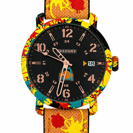 Belfort Art Edition – Orologio Uomo GMT con Cinturino Multicolor Street Art
