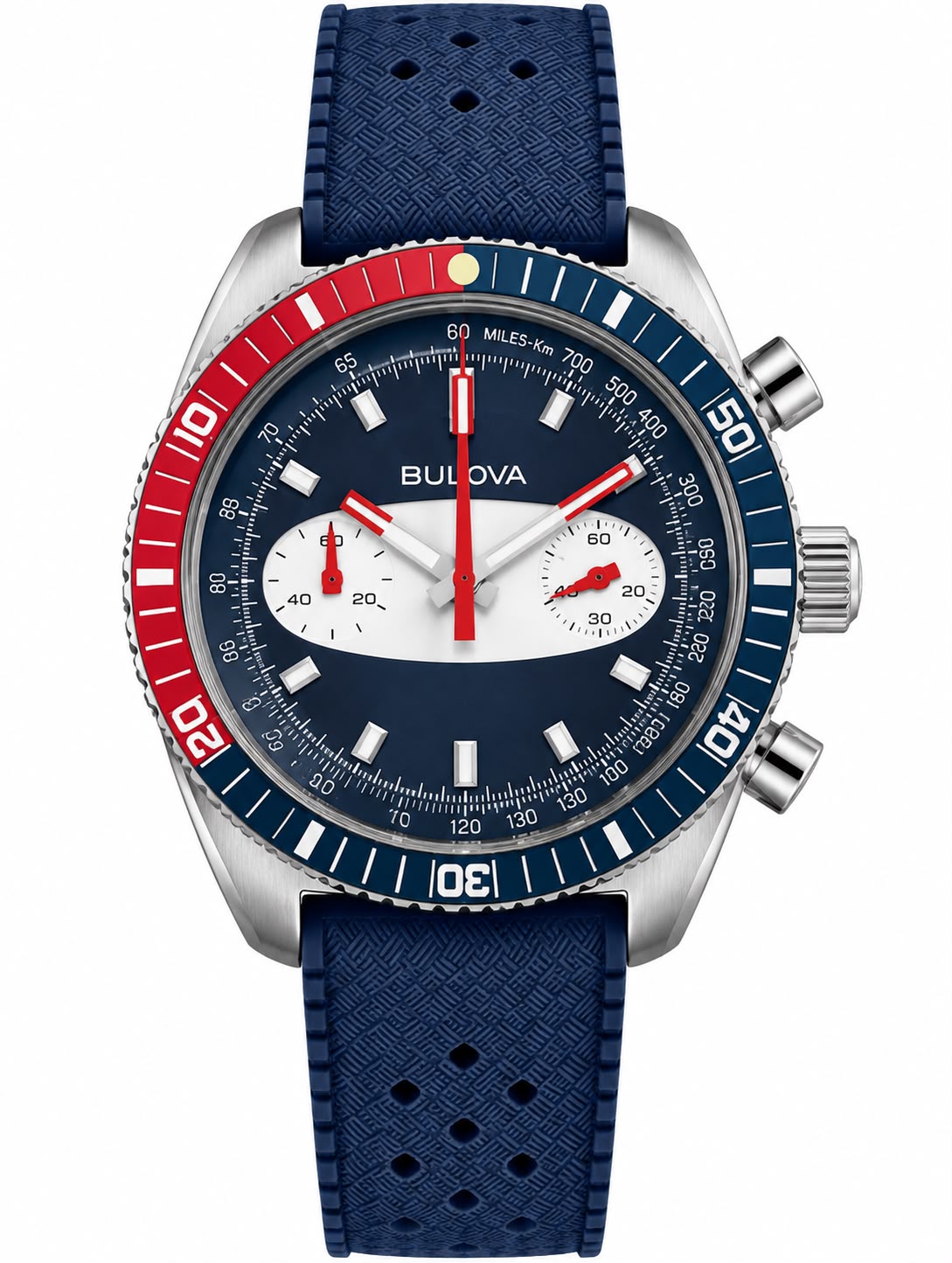 Bulova Surfboard Chronograph 96B429 – Cronografo Blu/Rosso Cinturino Gomma
