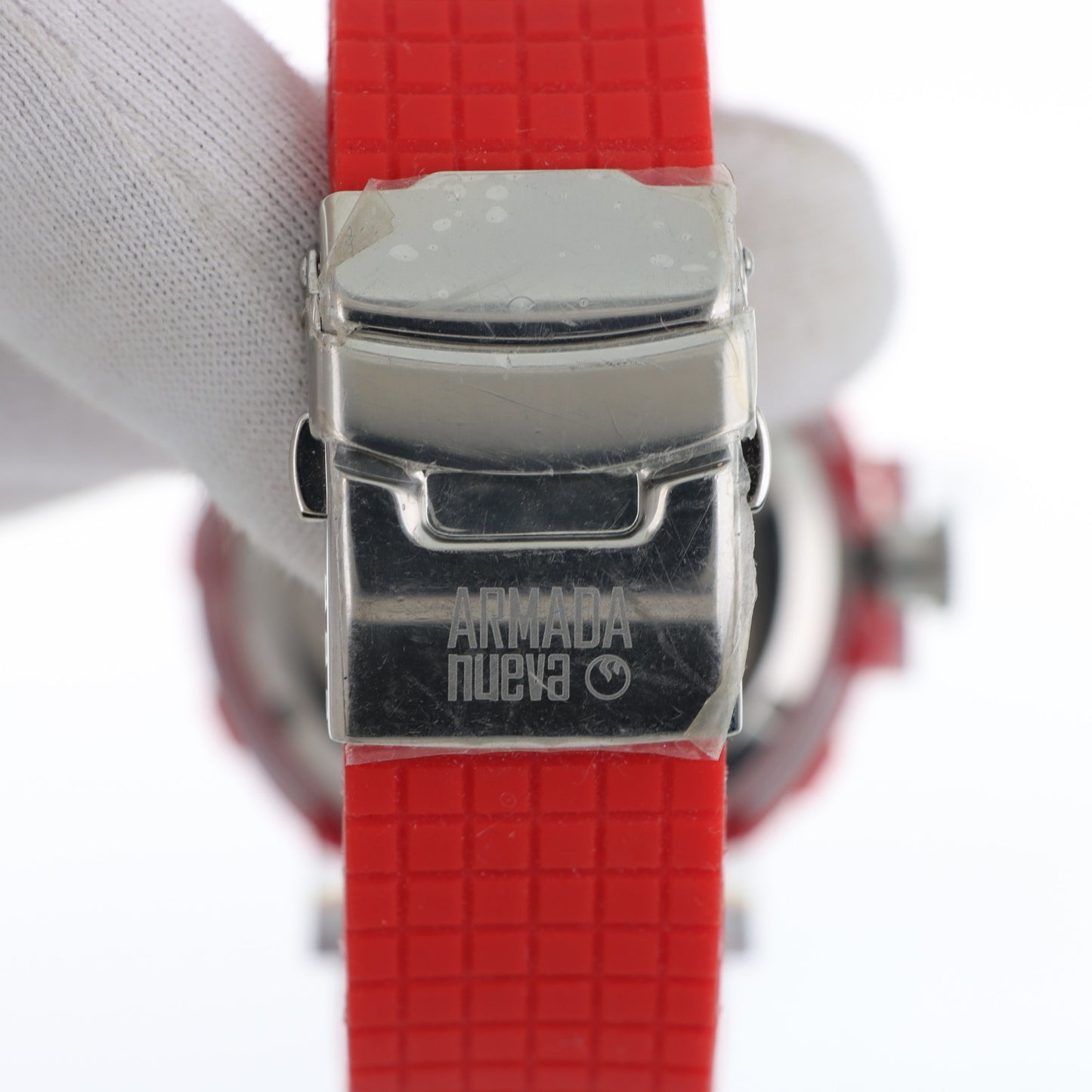 Armada Nueva – Orologio Sport Diving Quadrante Bianco Bezel Rosso Quartz Water Resistant 5ATM con Data