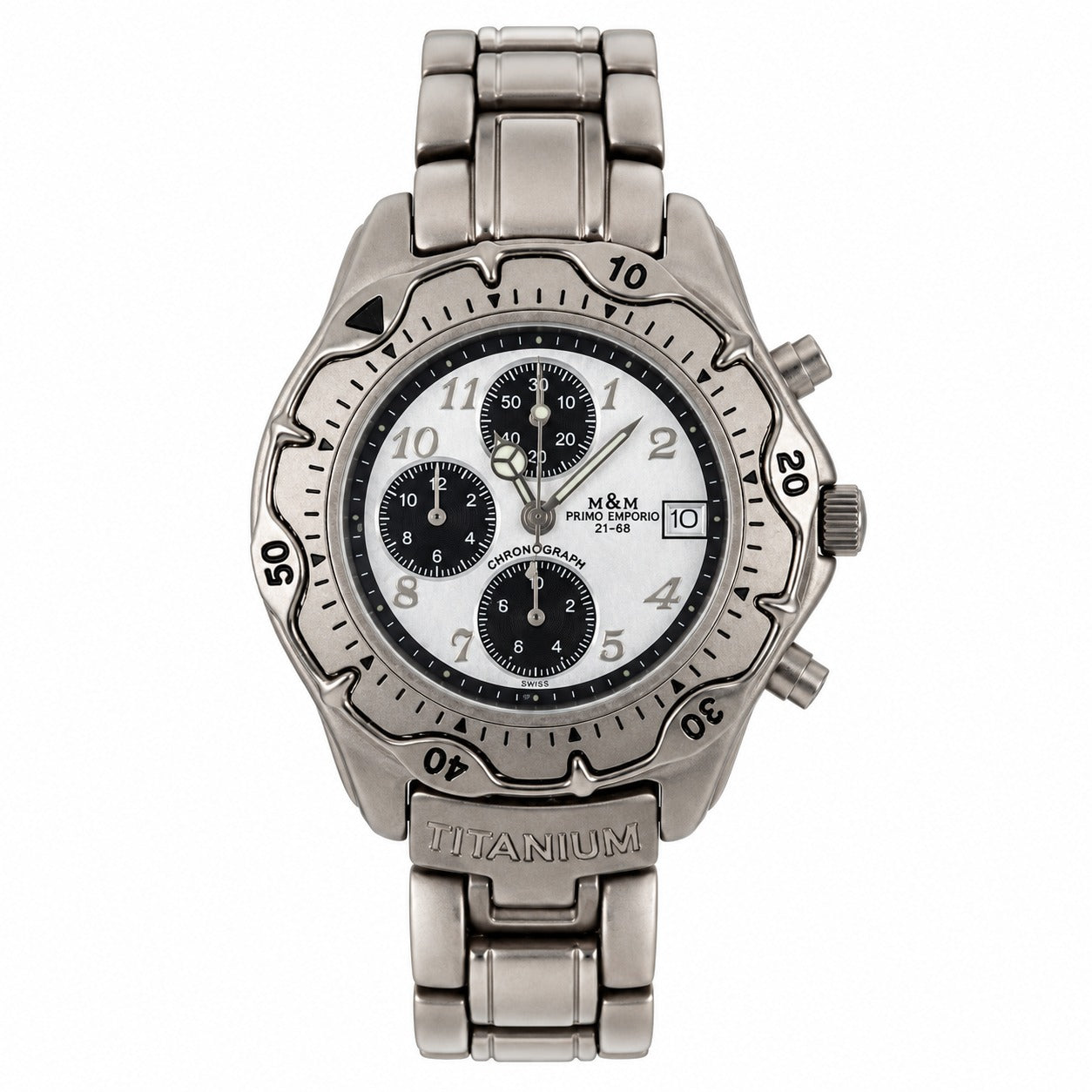 Orologio M&M Primo Emporio 21-68 Titanium Cronografo Uomo Titanio Data Quartz