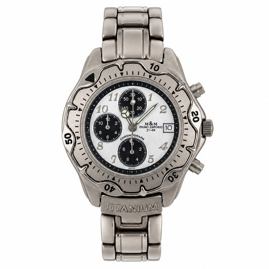 Orologio M&M Primo Emporio 21-68 Titanium Cronografo Uomo Titanio Data Quartz