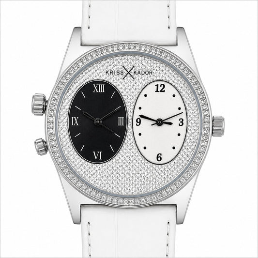Kriss Kador Double Face Orologio Uomo Quarzo — Due Quadranti, Un Solo Orologio