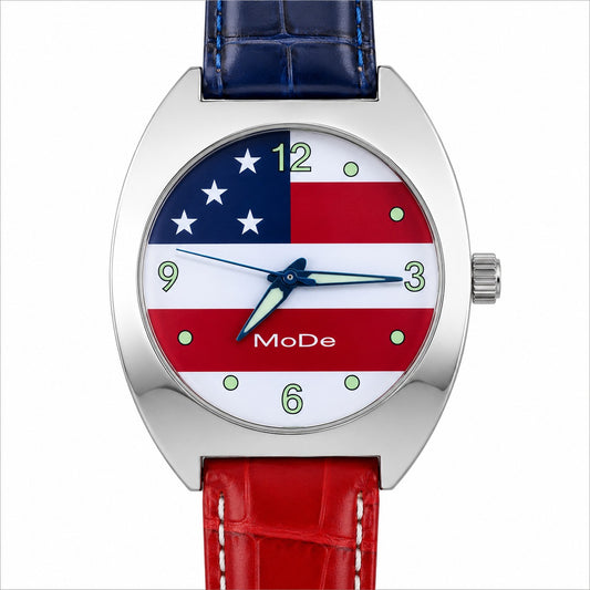 MoDe Orologio Usa Flag Uomo Donna Quarzo