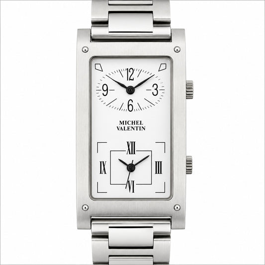 Michel Valentin Orologio Dual Time Uomo Donna Quarzo Acciaio