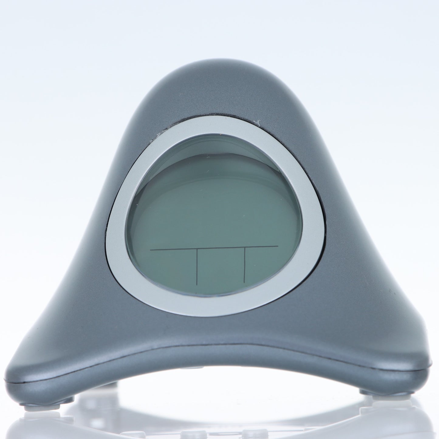 XTime Sveglia Design Piramide con Display LCD Circolare – Grigio Antracite