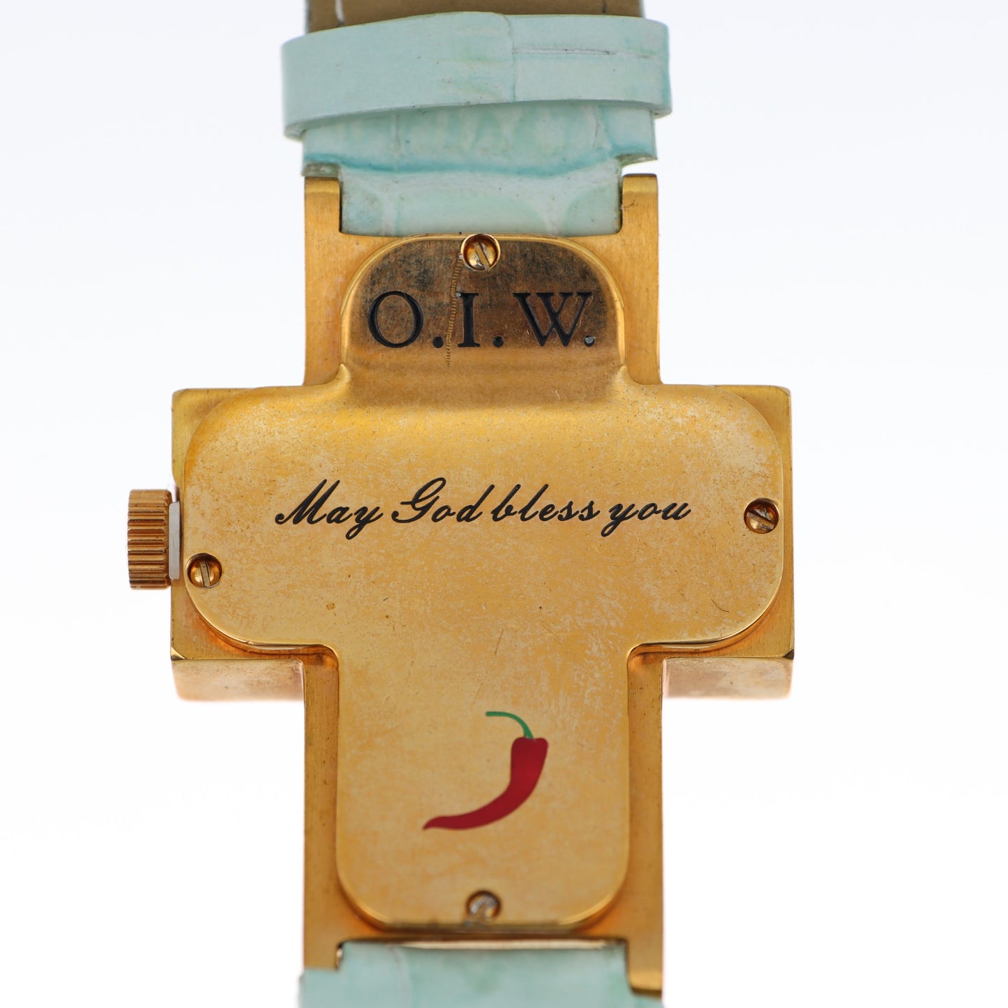 O.I.W. Cross Gold — Orologio Donna Cassa a Croce Dorata Madreperla