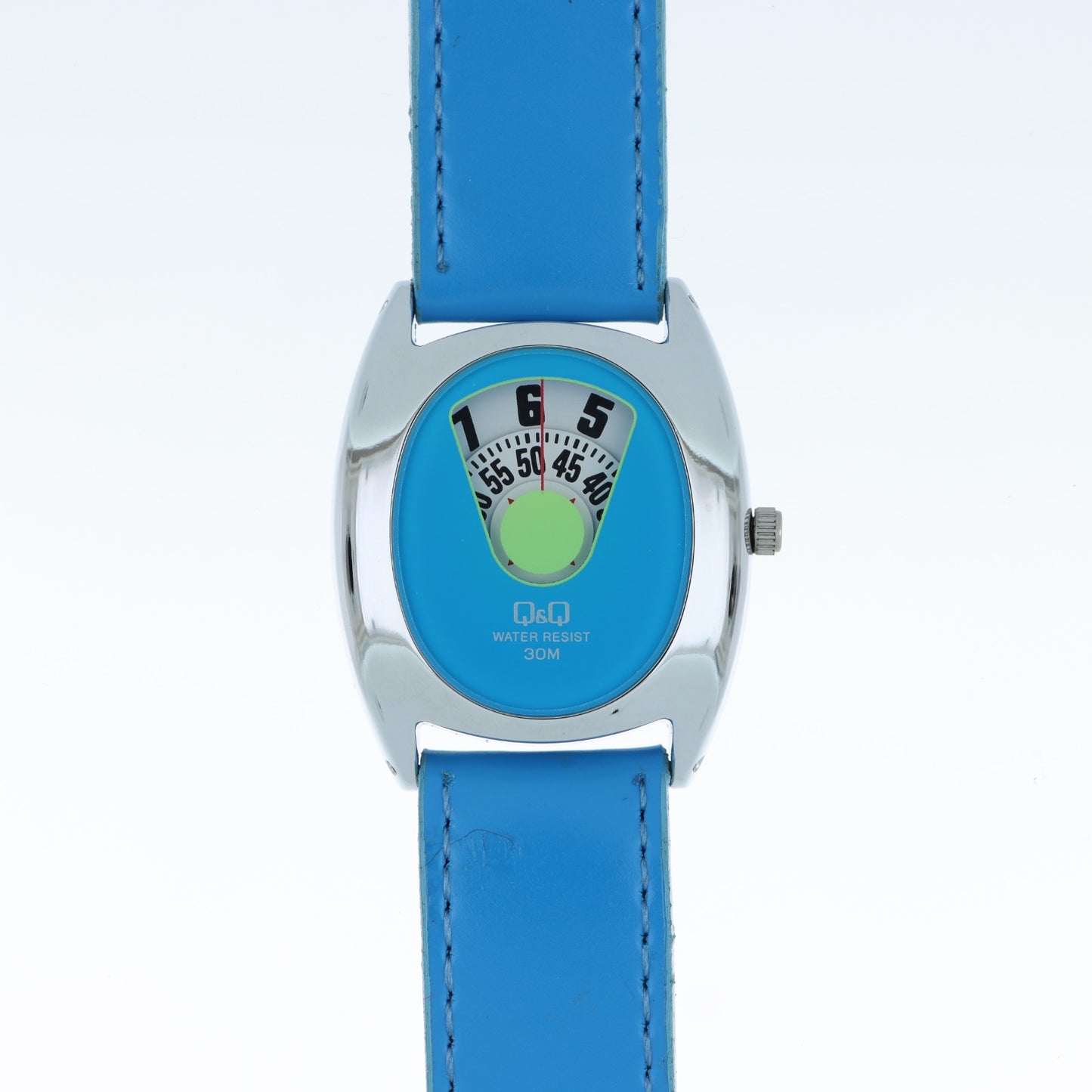 Q&Q Water Resist 30M — Orologio Display a Settore Blu e Giallo