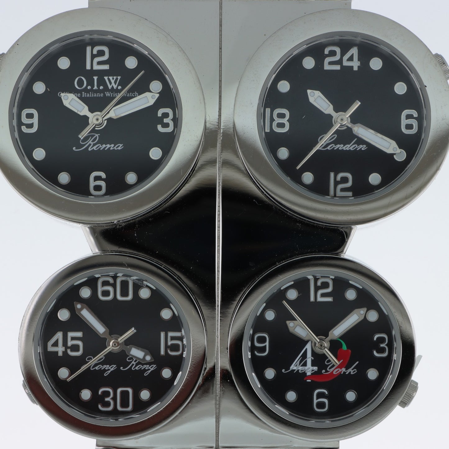 O.I.W. Exclusive Watches – Orologio 4 Fusi Orari Roma London Hong Kong New York