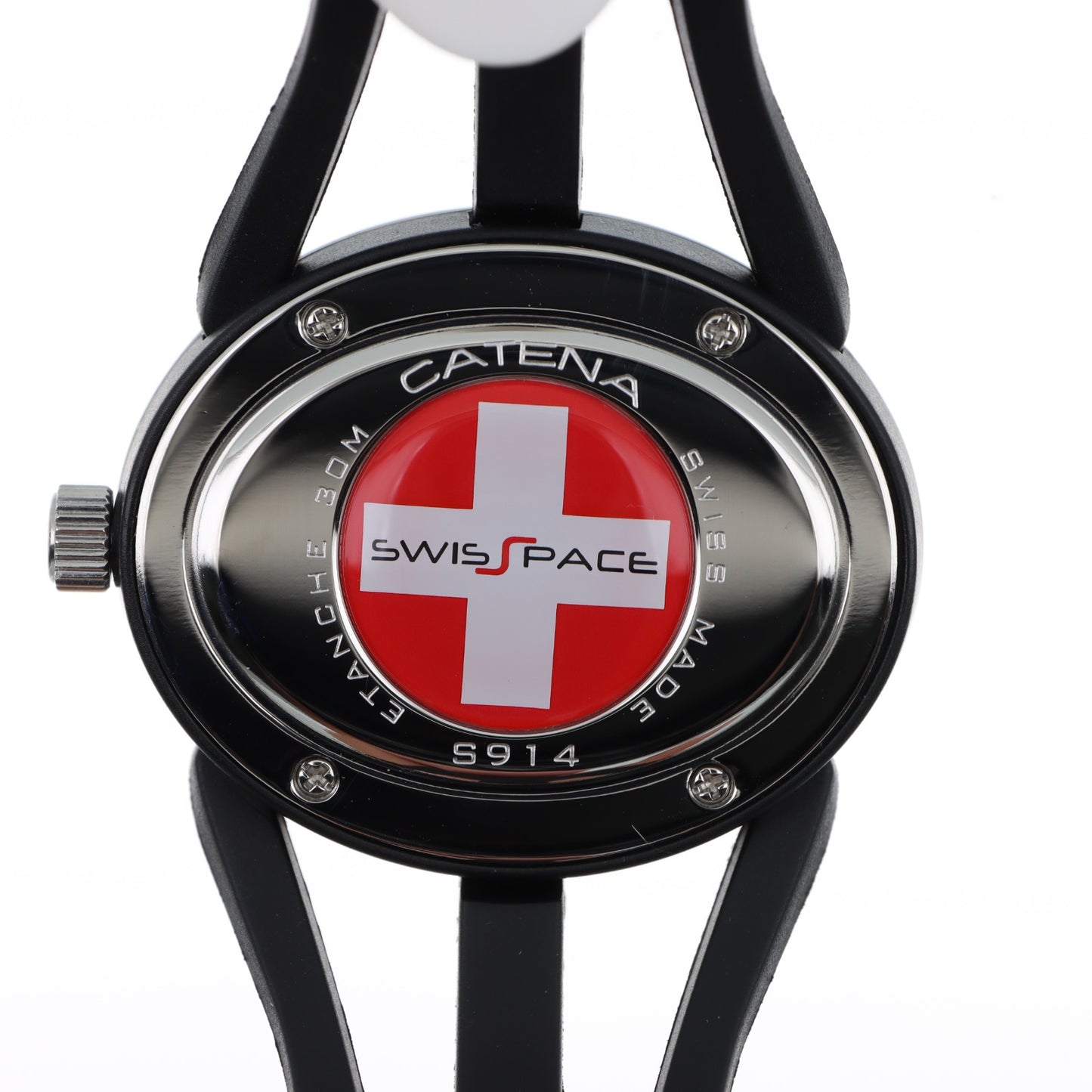 Catena Swiss Made – Orologio Donna Nero con Doppio Cinturino in Silicone