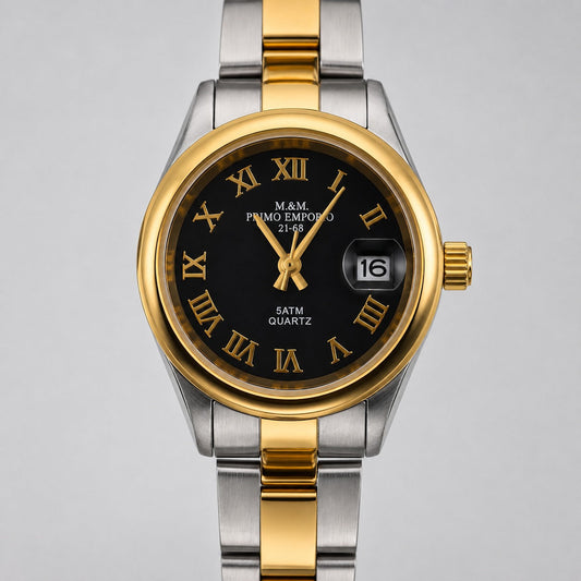 M&M Primo Emporio 21-68 orologio donna bicolore oro acciaio quadrante nero
