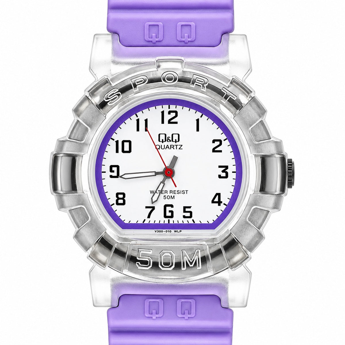 Q&Q Quartz V300-010 Sport – Orologio Subacqueo Lilla 50M Bambini e Ragazze