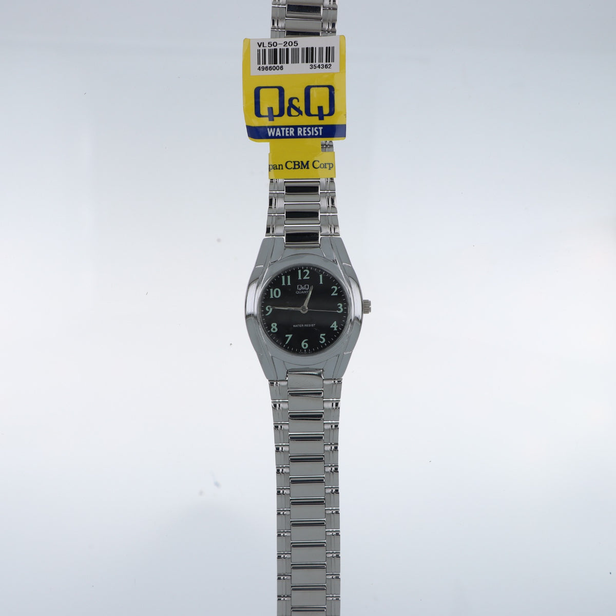 Q&Q Quartz VL50-205 – Orologio Acciaio Silver Quadrante Nero Luminescente