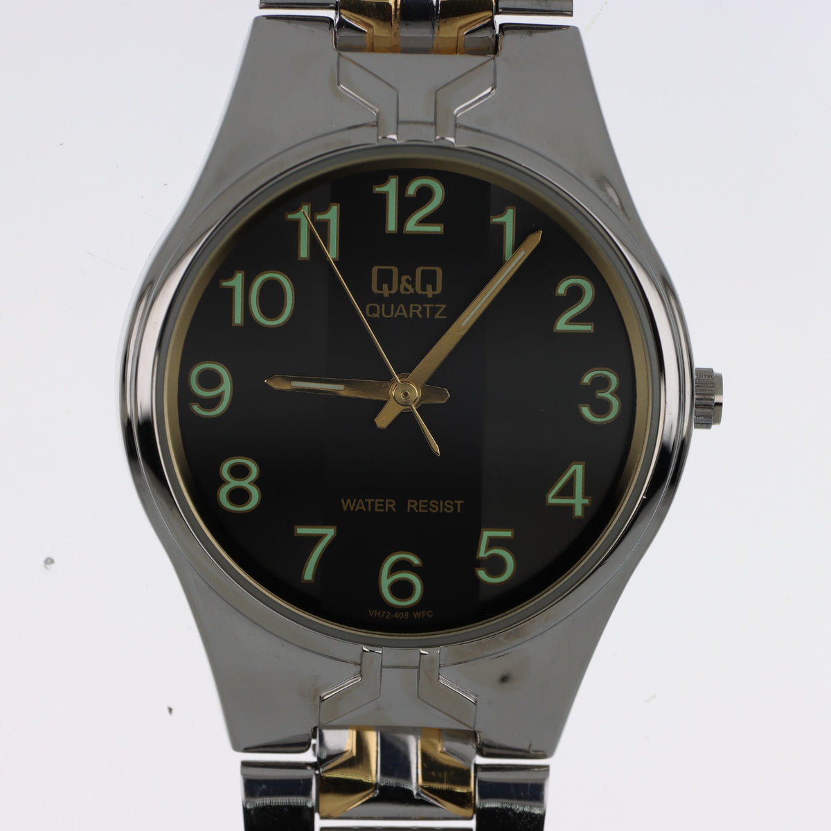 Q&Q Quartz VH72-405 – Orologio Classico Bicolore Quadrante Nero Luminescente