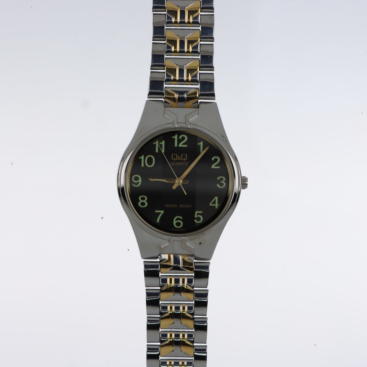 Q&Q Quartz VH72-405 – Orologio Classico Bicolore Quadrante Nero Luminescente