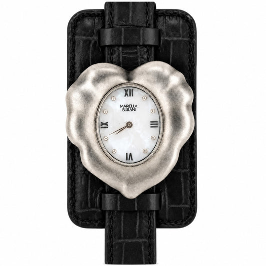 Mariella Burani – Orologio Donna Cuore Silver Madreperla Cristalli