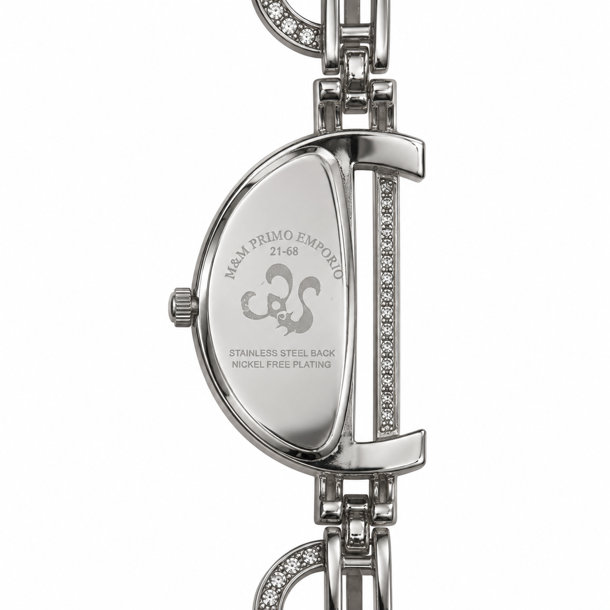 M&M Primo Emporio 21-68 «Mezzaluna di Luce» – Orologio gioiello donna con bracciale argentato | Turchese e Blu