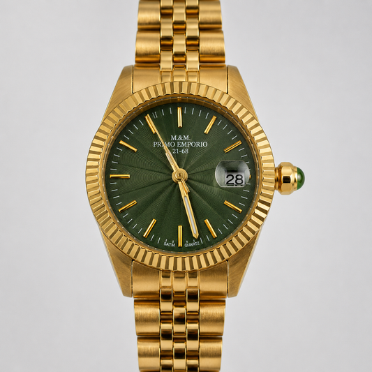 M.&M. Primo Emporio 21-68 – Orologio Donna Full Gold Quadrante Verde Quarzo