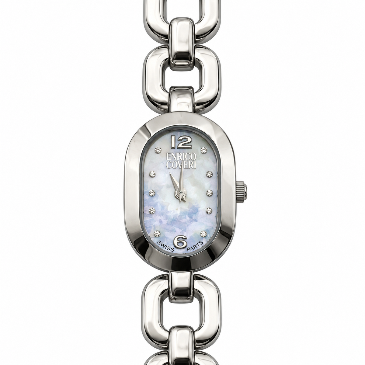 Enrico Coveri – Orologio Donna Madreperla Swiss Parts Bracciale a Maglie