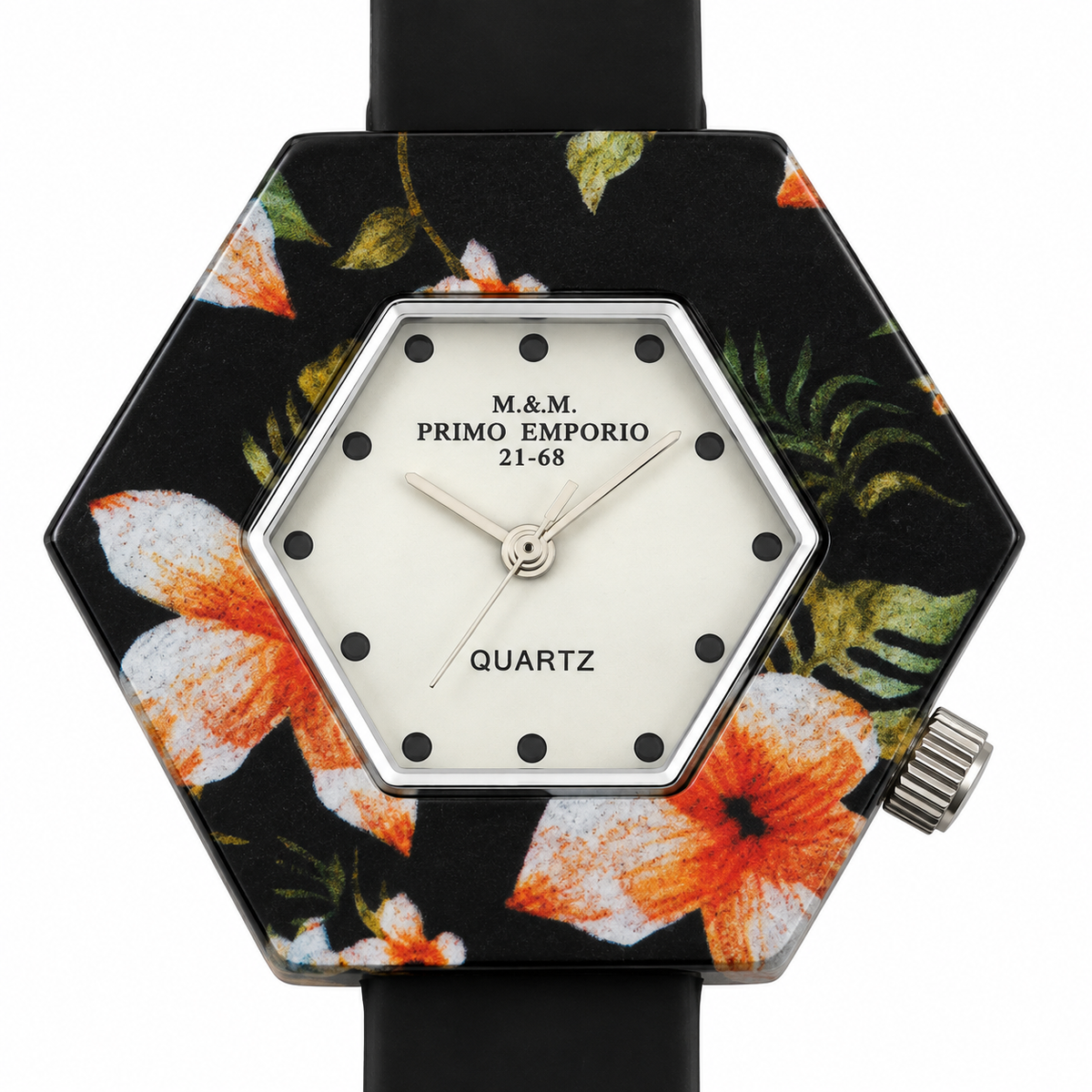 M&M Primo Emporio 2-68 Hexagon Floral – Orologio donna floreale in 9 colori