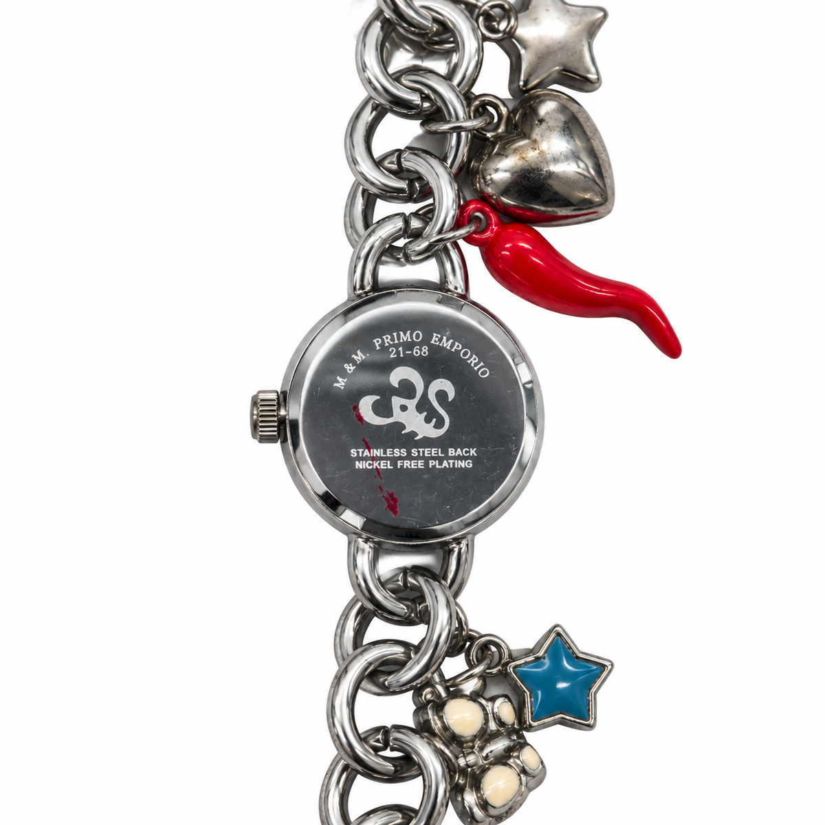 Orologio M&M Primo Emporio con charm e cornetto rosso