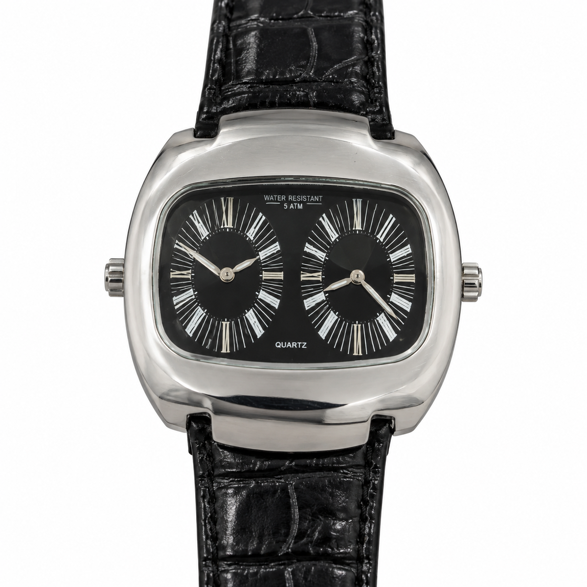 M&M Primo Emporio Orologio Unisex Dual Time, Rosso o Nero