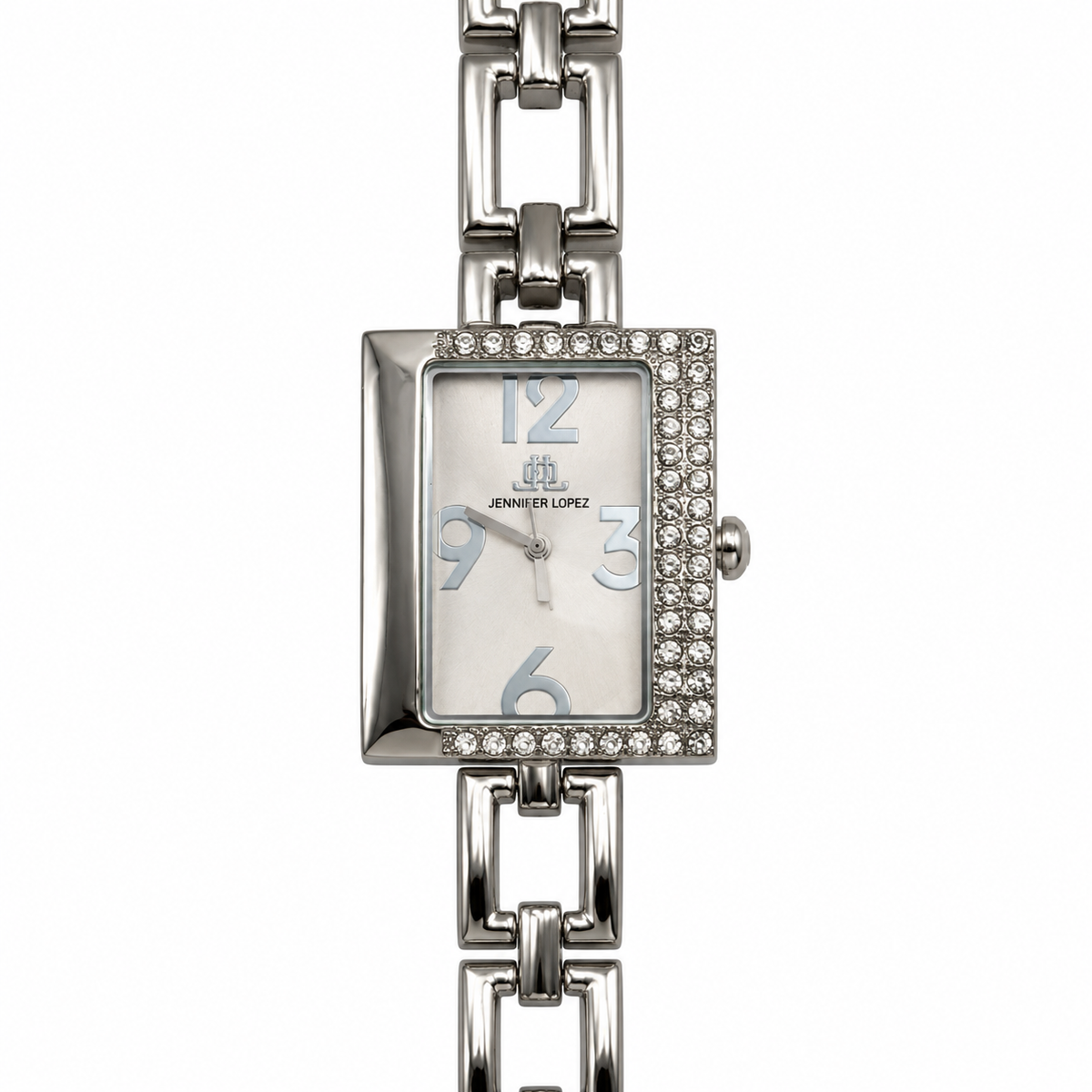 Orologio donna JLO by Jennifer Lopez rettangolare color argento con strass