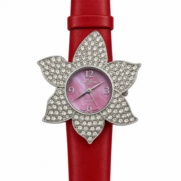 M&M Primo Emporio – Orologio Donna Fiore Cristalli Pavé Quarzo | 5 Colori