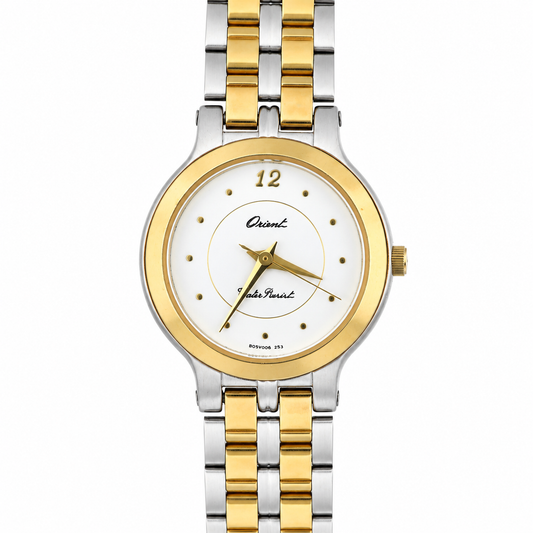 Orologio Orient Lady Tondo Water Resist - Bracciale Bicolore Silver e Gold