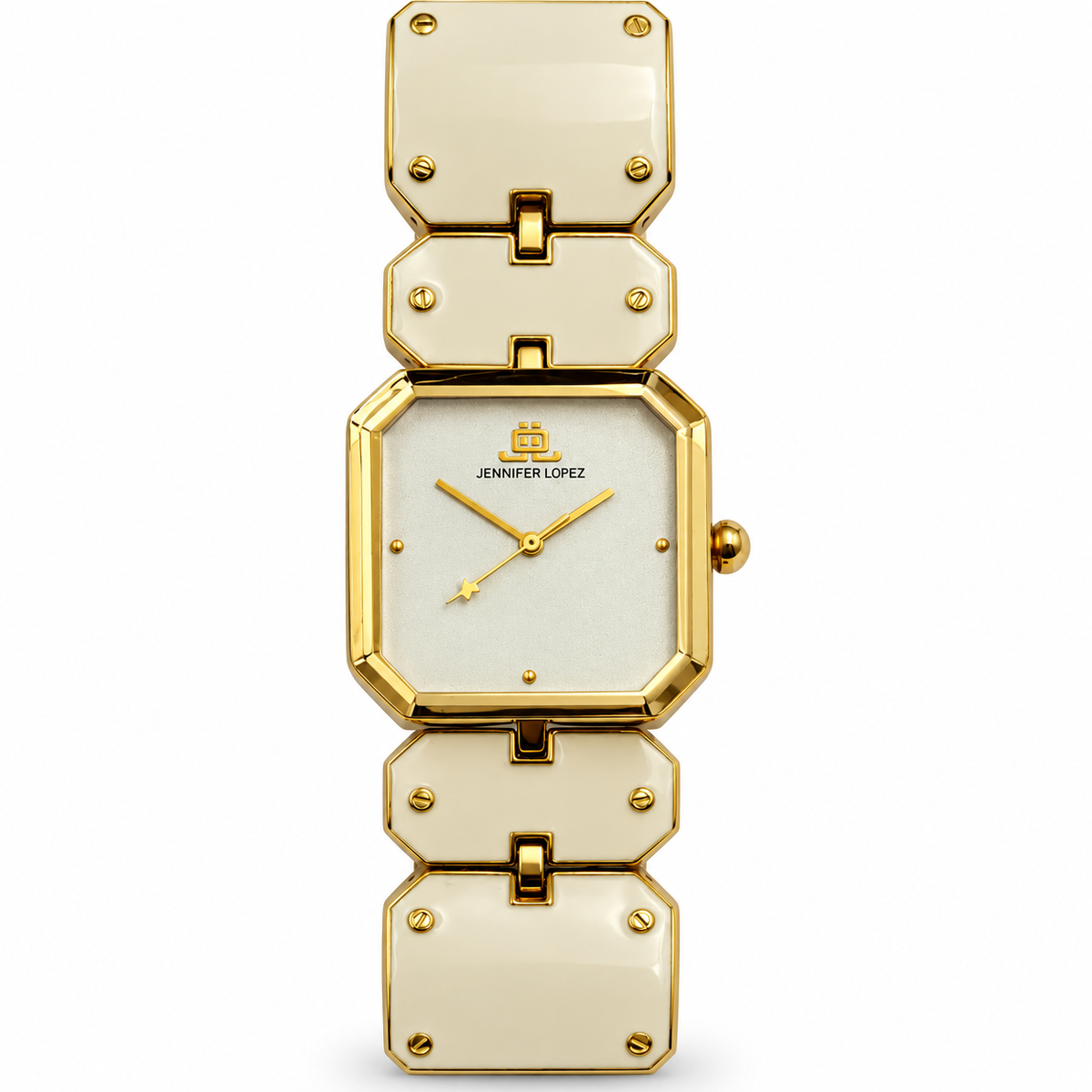 Orologio donna JLO by Jennifer Lopez avorio e oro con quadrante quadrato