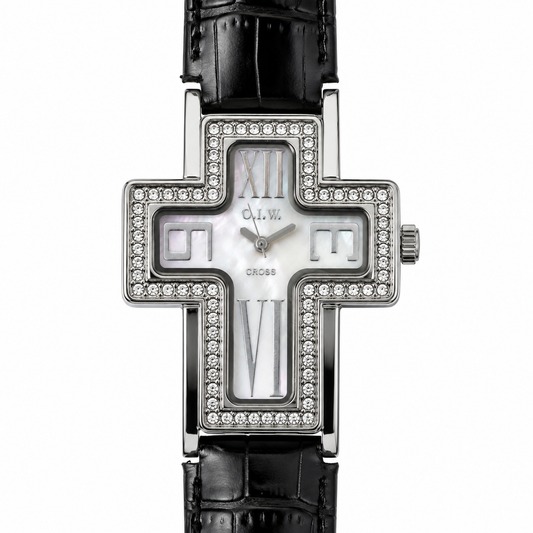 O.I.W. Cross — Orologio Donna Cassa a Croce con Cristalli