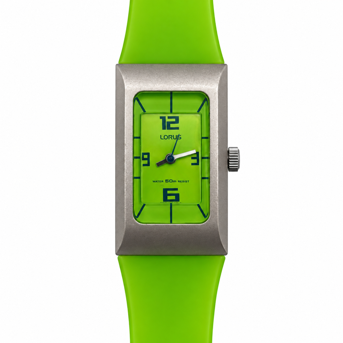 Orologio Lorus rettangolare verde lime – Energia a ogni ora