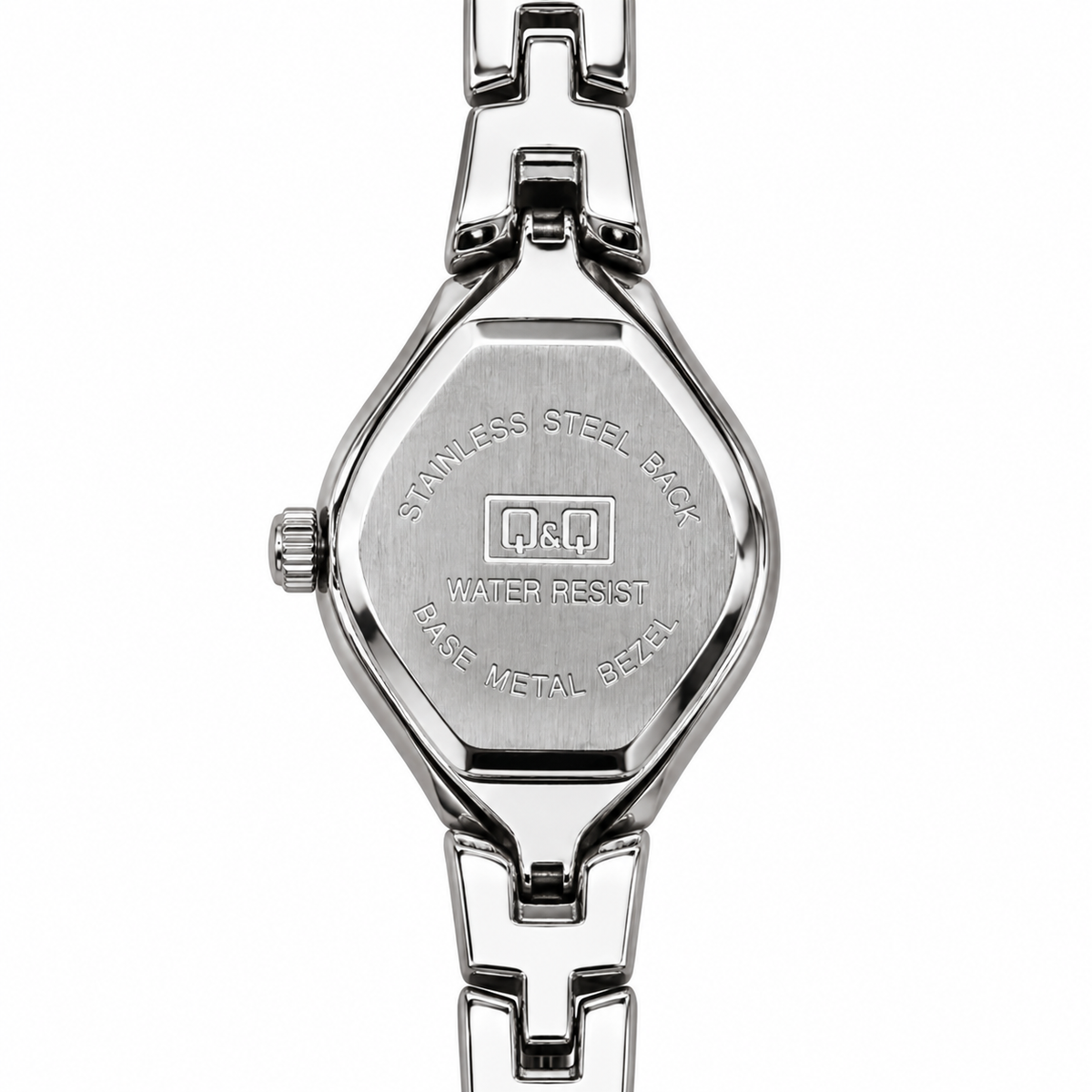 Q&Q orologio donna al quarzo con bracciale geometrico e dettagli luminosi