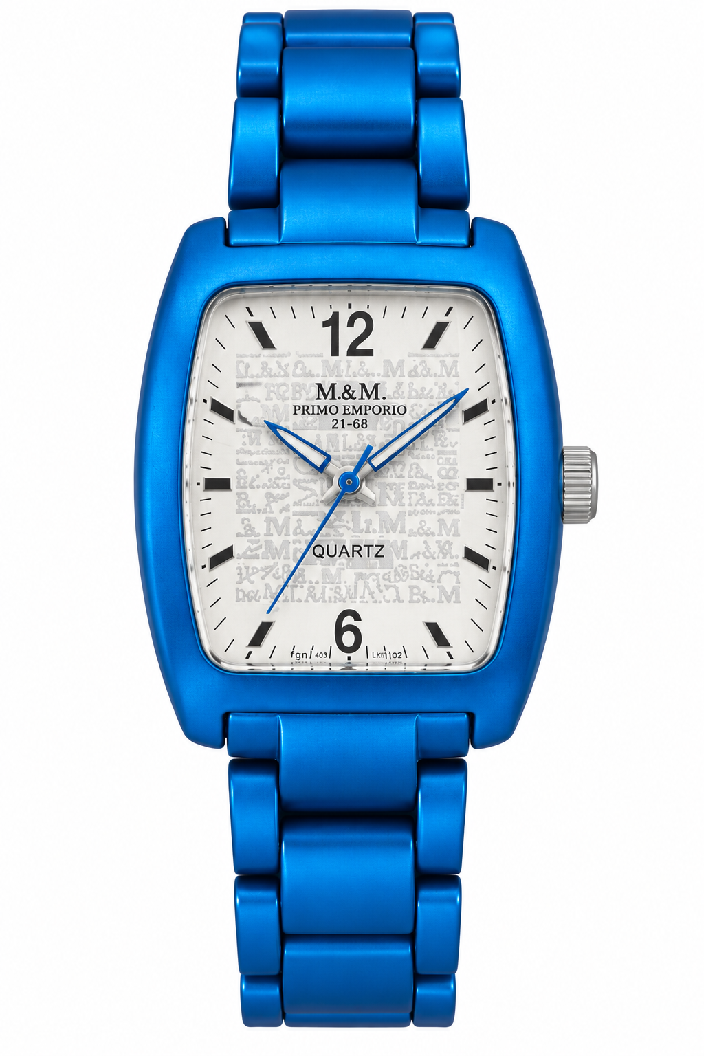 M.&M. Primo Emporio – Orologio Unisex Alluminio Anodizzato Cassa Tonneau Quarzo | Blu, Rosso o Giallo
