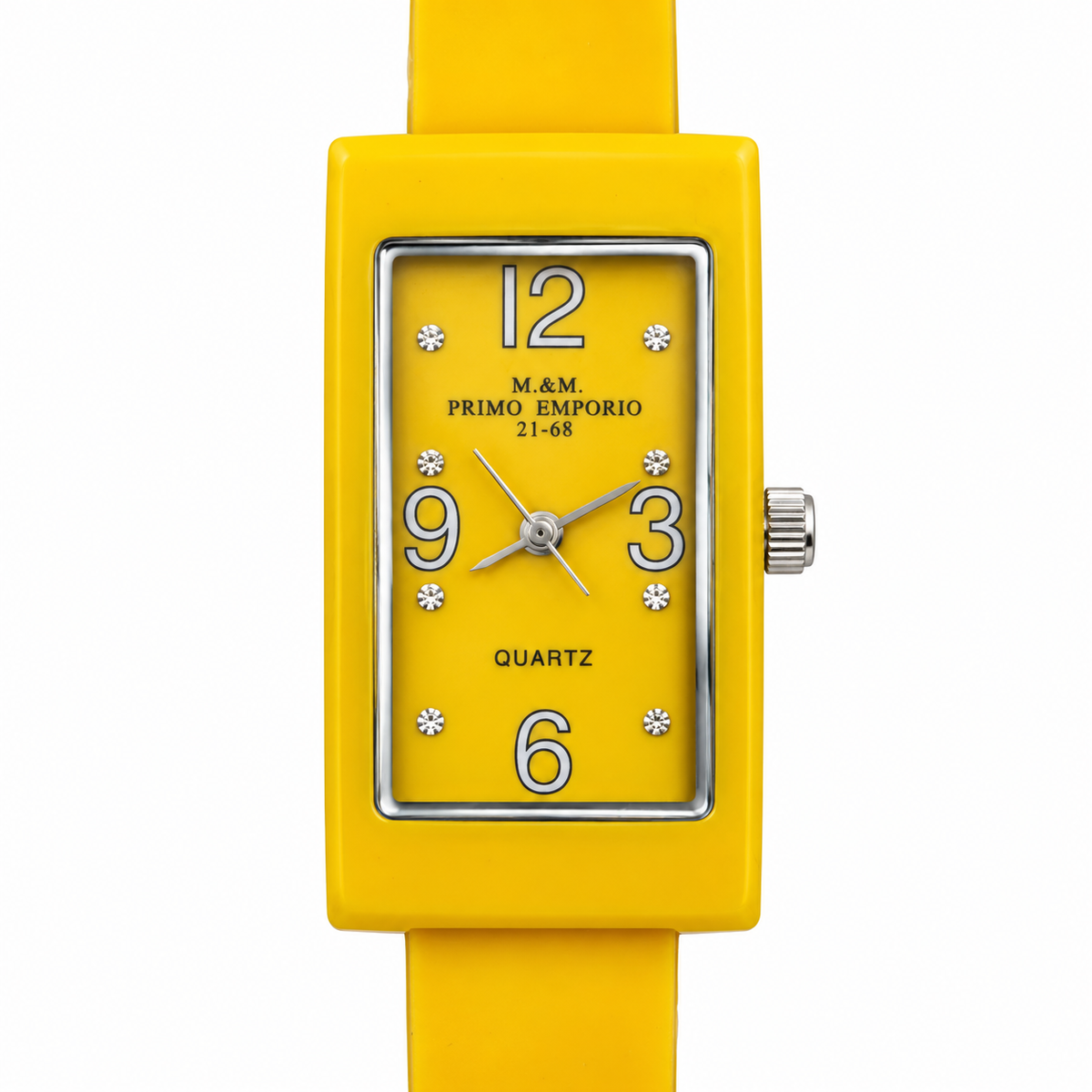 Orologio donna M&M Primo Emporio 21-68 rettangolare con punti luce in 13 colori