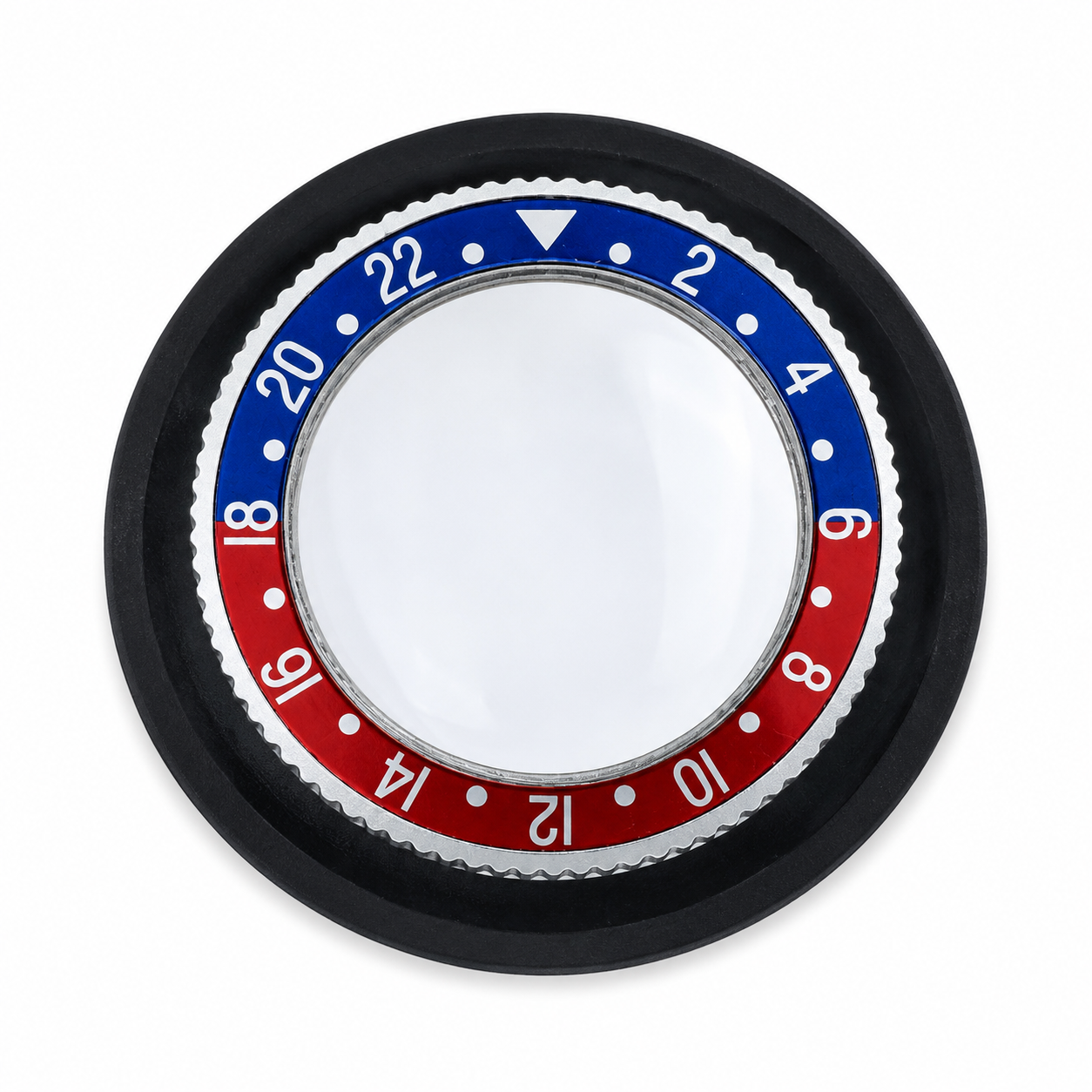 00TOKIO – Lente d'Ingrandimento per Orologiai con Bezel Bicolore Rosso/Blu