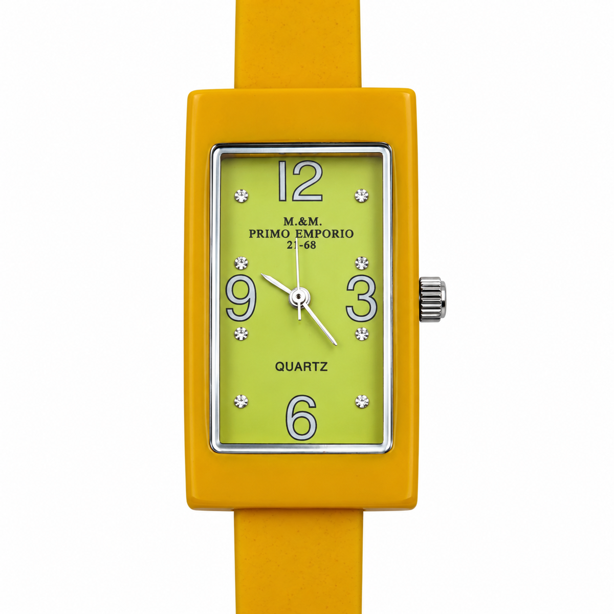 Orologio donna M&M Primo Emporio 21-68 rettangolare con punti luce in 13 colori