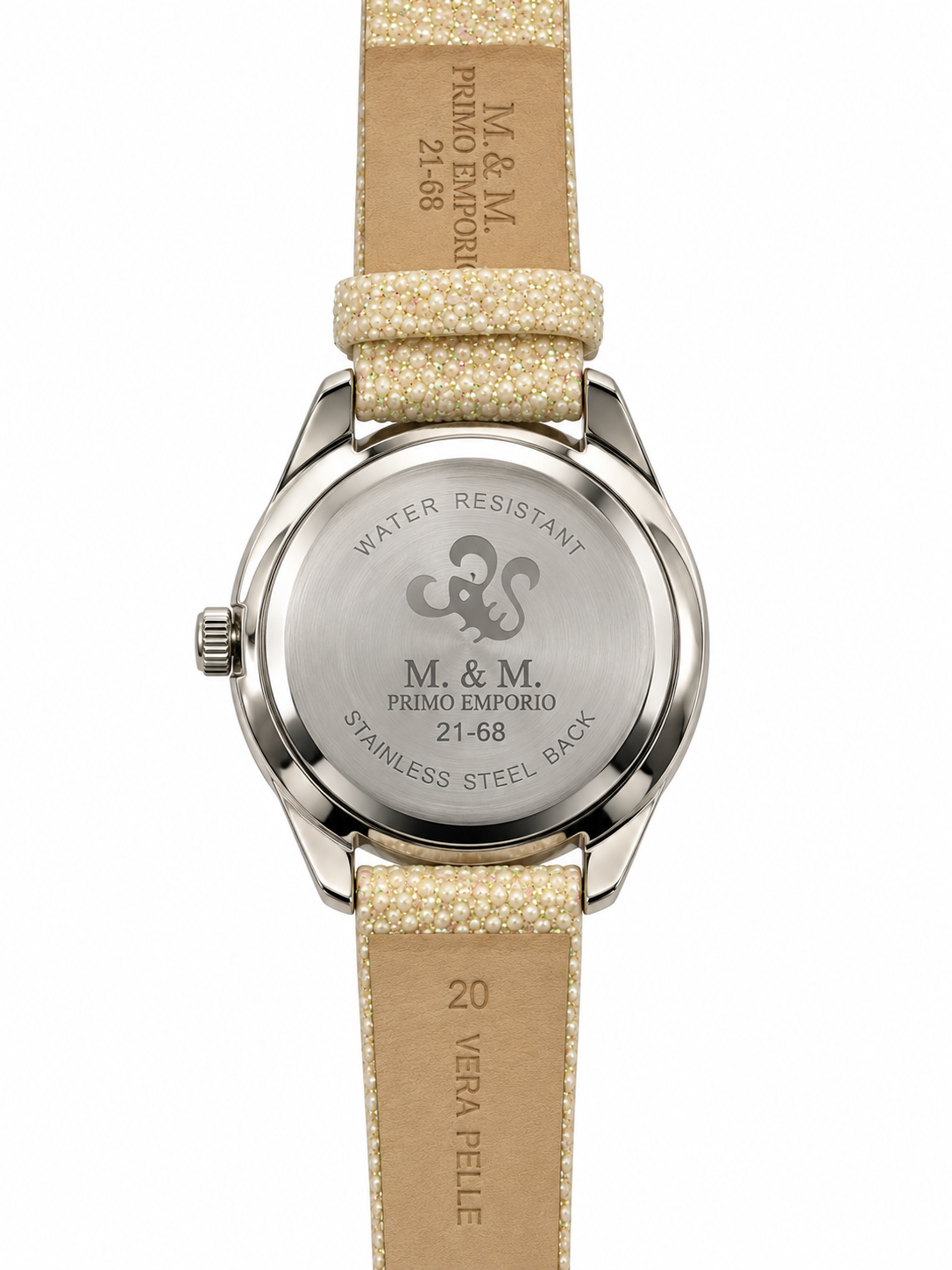 M&M Primo Emporio – Orologio Donna Numeri Pavé Cristalli Bezel Cristalli | Turchese o Beige