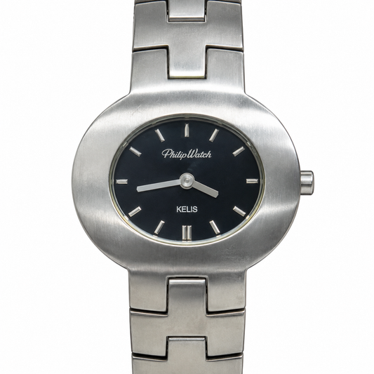 Orologio Philip Watch Kelis con quadrante nero e bracciale color argento