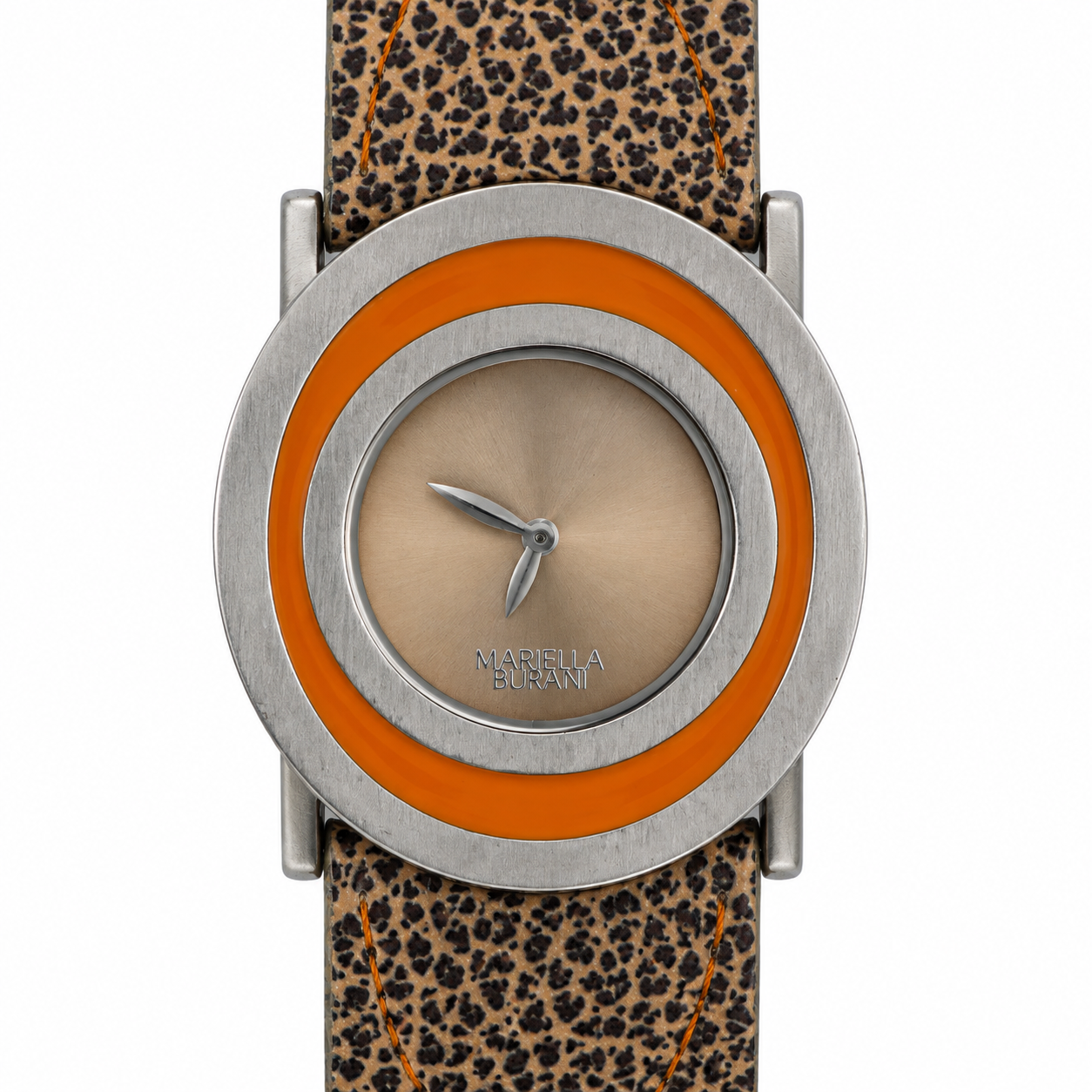 Mariella Burani – Orologio Donna Target Arancio Cinturino Leopardato