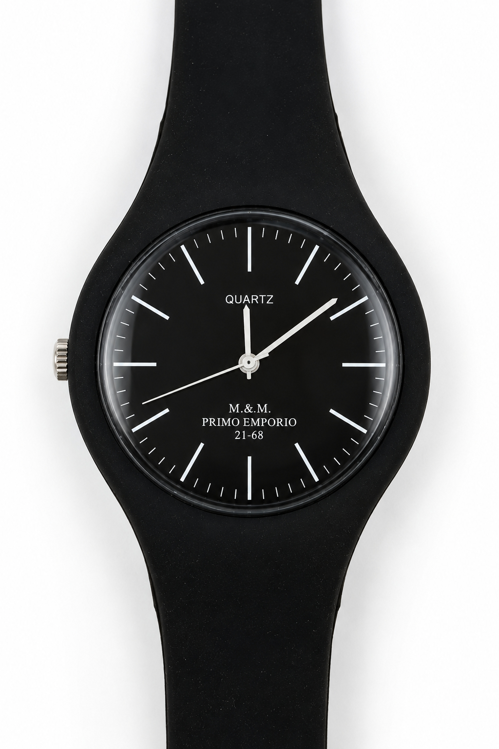 M&M Primo Emporio 21-68 Quartz Total Black Quadrante Nero Cinturino Silicone