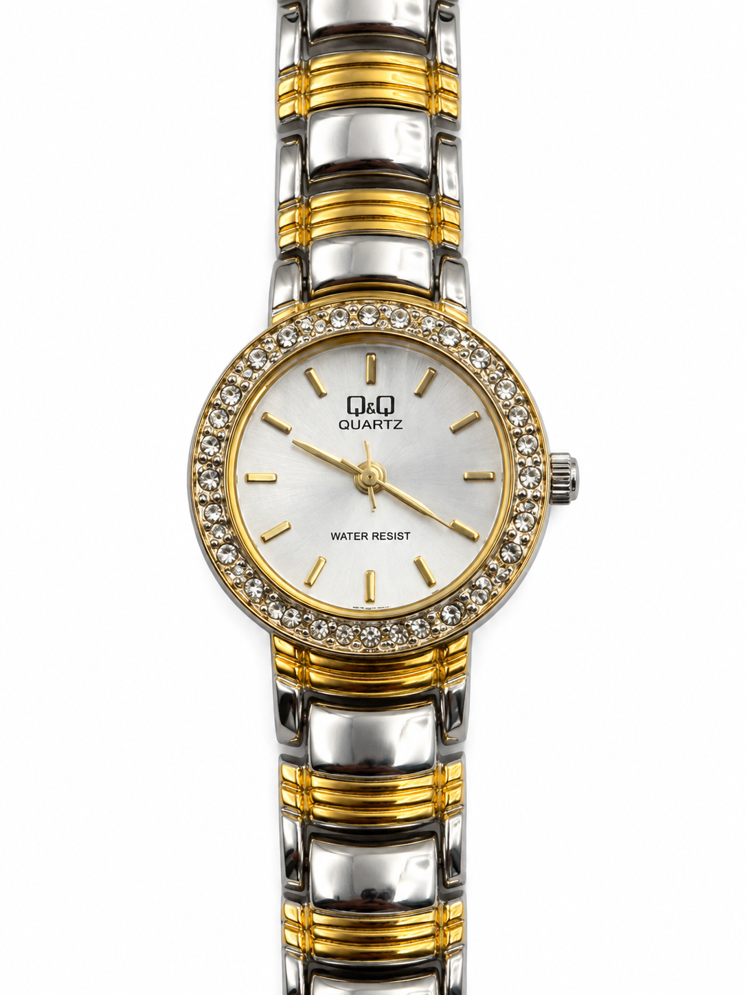 Orologio Q&Q Riflessi di Luce bicolore con lunetta brillante